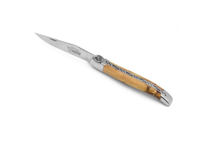 Laguiole 12 cm, gefräste Biene Nr. 2, Griff aus Wacholder