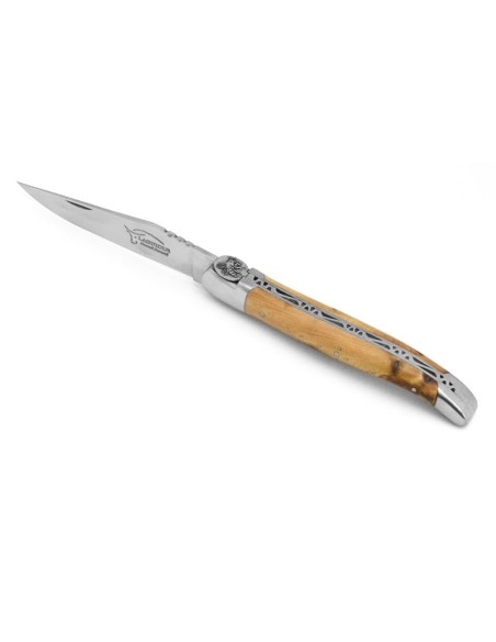 Laguiole 12 cm, abeille fraisée n°2, manche en genévrier
