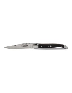 Laguiole Klappmesser, 11cm, Schädelkopf, Griff aus ebenholz 2