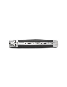 Laguiole 10cm, Damast Klinge, Heftbacken aus mattem Edelstahl, Kohlefaser 2