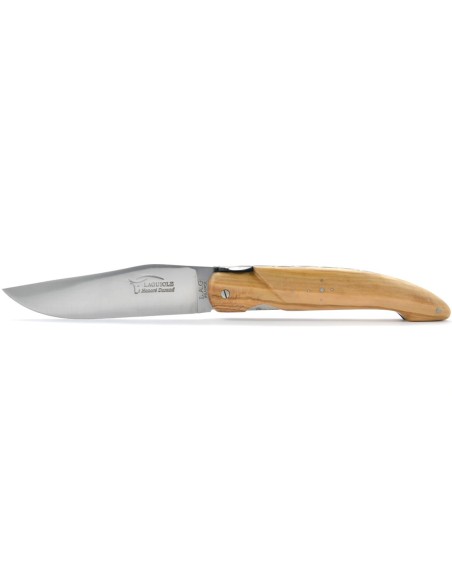 Laguiole Pliant de Chasse, 13.5 cm, plein manche, bois d'olivier