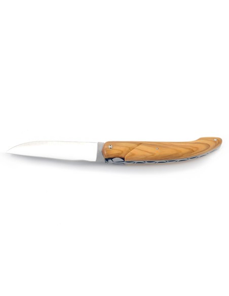 Laguiole Pliant de Chasse, 13.5 cm, plein manche, bois d'olivier