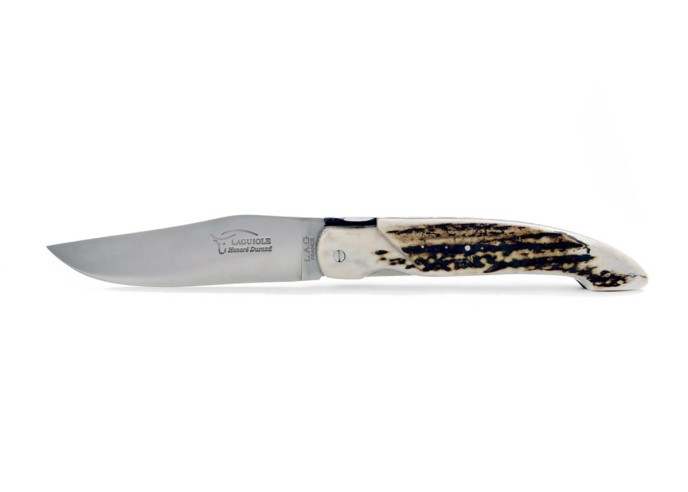 Laguiole Pliant de Chasse, 13.5 cm, plein manche, bois de cerf