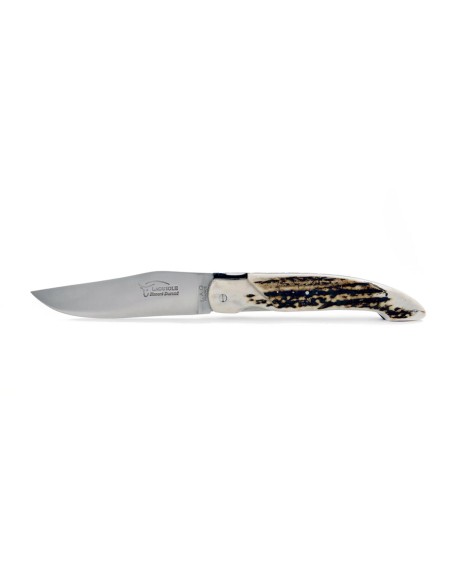 Laguiole Pliant de Chasse, 13.5 cm, plein manche, bois de cerf