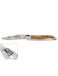 Laguiole 12 cm, abeille fraisée n°1, lame seule, manche en olivier