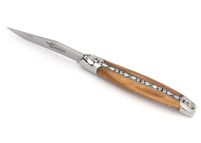 Laguiole Klappmesser collectible, Griff Olivenholz