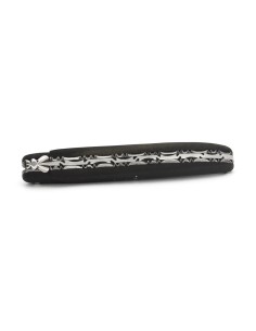Laguiole pliant 13 cm, doubles platines, plein manche en ébène avec finition inox mat 2