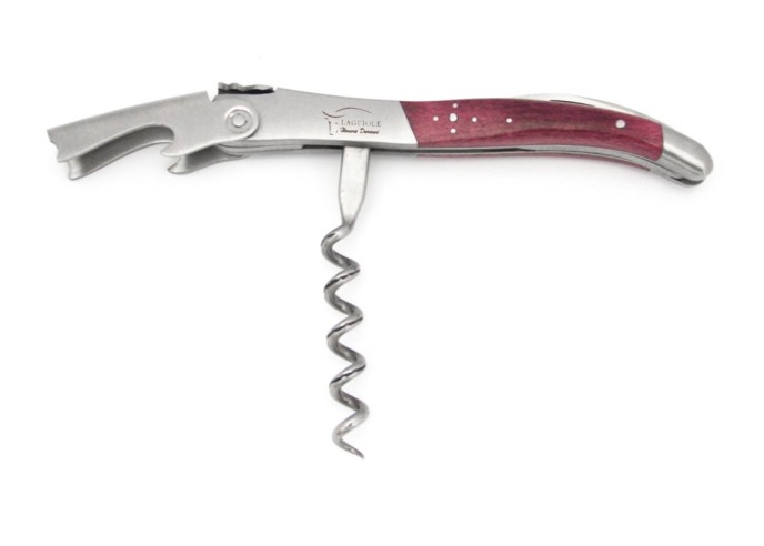 Sommelier de Laguiole manche en os de chameau teinté violet avec finition mat