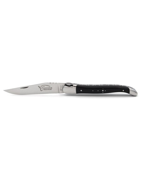 Laguiole klappbar 12 cm, Saint Jacques Muschel, Klinge allein, glänzende rostfreie Backen, Horngriff