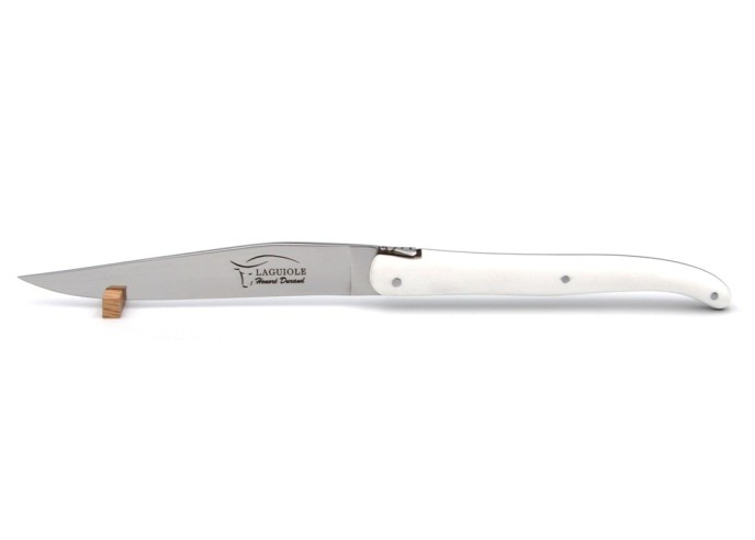 Laguiole Steakmesser, Griff aus Acryl POM, weiß