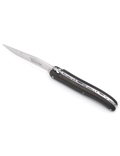 Laguiole Klappmesser, 12cm, Geschmiedete Biene, voller Griff aus Carbonfaser, ohne Hirtenkreuz 2