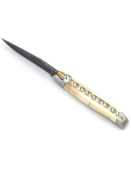 Laguiole yellow Gold and Diamonds - Warthog tooth