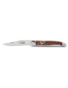 Laguiole pliant, 11 cm, abeille forgée, manche en corne recyclée 2