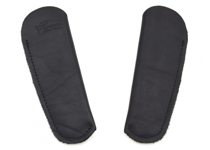 Taschenetuis aus Leder mit eingraviertem Firmenzeichen - Breiterer Griff - 11 et 12 cm