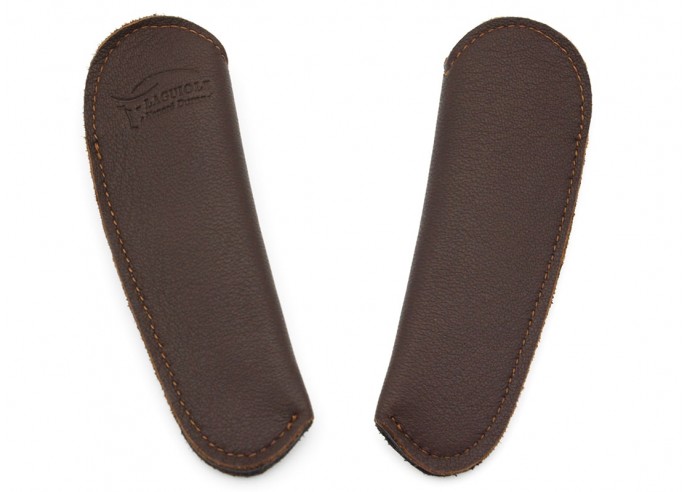 Deer leather pocket sheath with molded logo - Brown