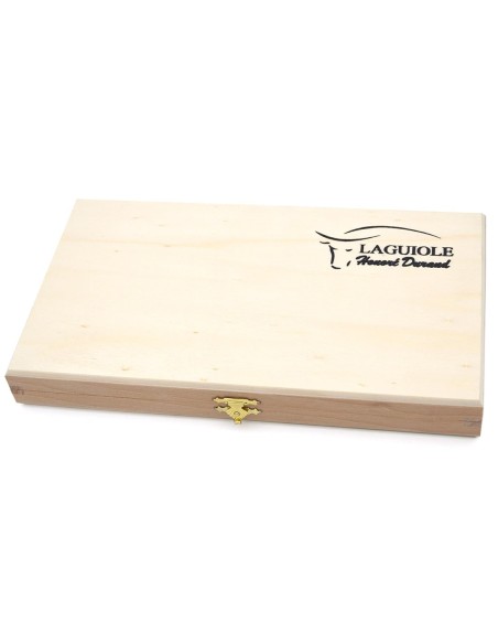 Coffret de rangement en pin pour 6 couteaux de table de Laguiole