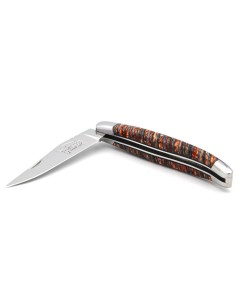 Laguiole pliant en molaire de mammouth rouge 2
