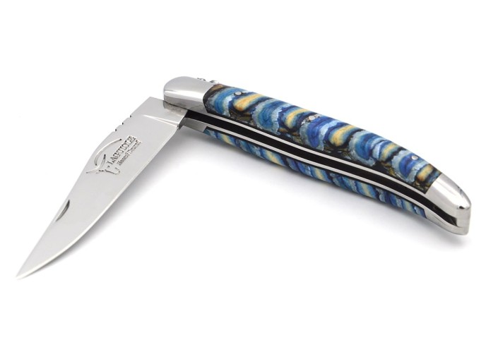 Laguiole pliant de collection, molaire de mammouth