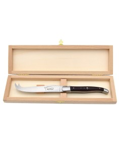 Laguiole Käsemesser, Heftbacken aus mattem Edelstahl, breiterer Griff aus  Veilchenholz 2