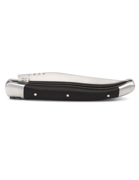 Laguiole pliant abeille forgée massive, 11cm, manche en ébène