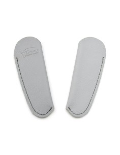 Leather pocket sheath with molded logo - Light grey