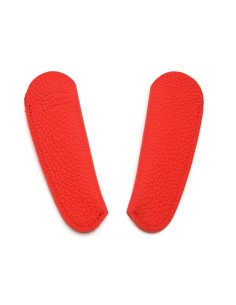 Étui cuir grainé de poche avec logo en creux - Rouge