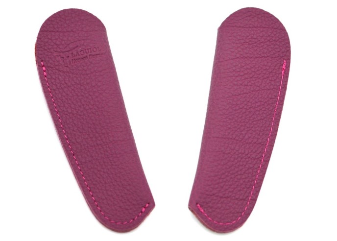 Étui cuir de poche pour couteaux pliants, violet