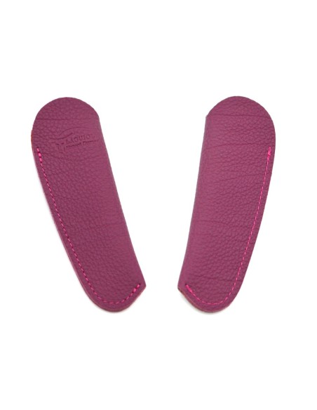 Pocket leather case for folding knives, purple