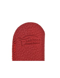 Étui cuir grainé de poche avec logo en creux - Bordeaux 2