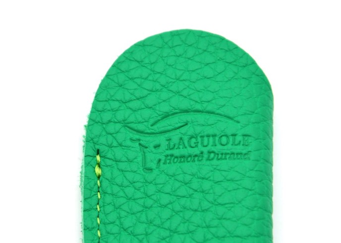 Étui cuir de poche pour couteaux pliants, vert