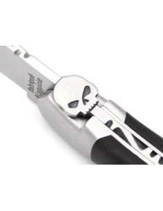 Laguiole, 12cm, Schädelkopf, Griff aus ebenholz