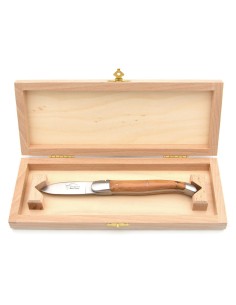 Couteaux à huîtres Laguiole, mitres inox mat, manche bois de cade 2