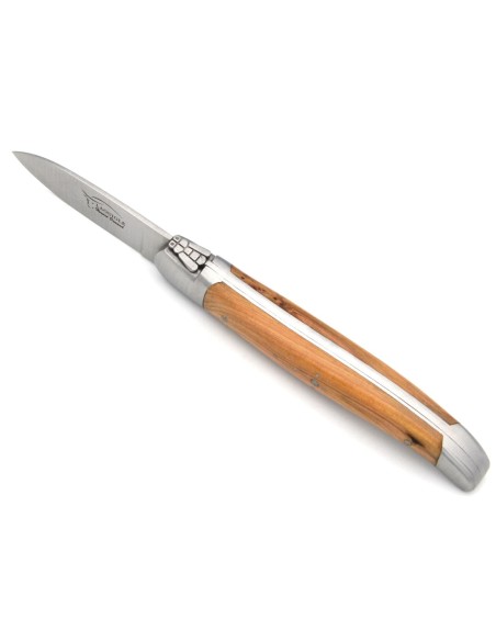Couteaux à huîtres Laguiole, mitres inox mat, manche bois de cade
