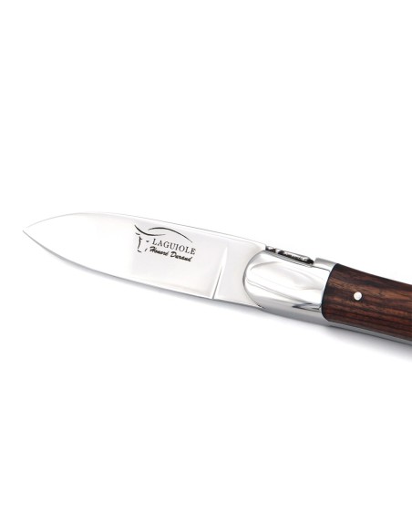 Couteau à huîtres de Laguiole, manche en bois de violette, finition inox brillant