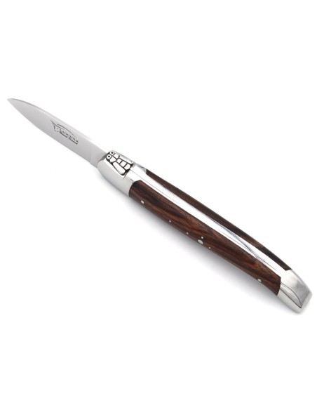 Couteau à huîtres de Laguiole, manche en bois de violette, finition inox brillant