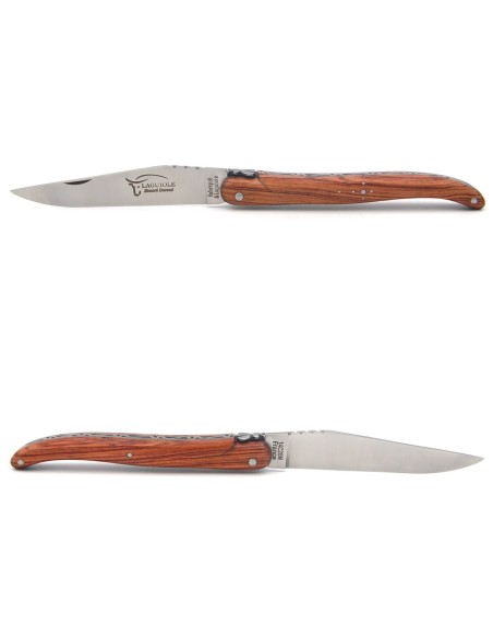 Laguiole pocket knife, 12 cm, forged bee, rosewood full handle with matt finish