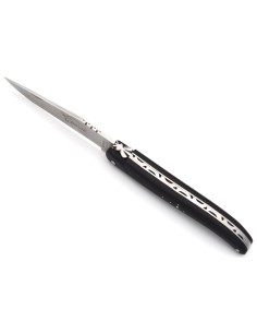 Laguiole pliant 12 cm, plein manche en bois de ébène avec finition mat 2