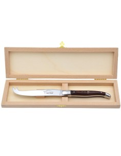 Couteau à fromage avec mitres inox brillant et manche bois de violette 2