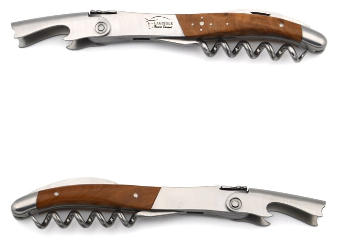Laguiole sommelier / wine opener Honoré Durand | Wide thuya handle