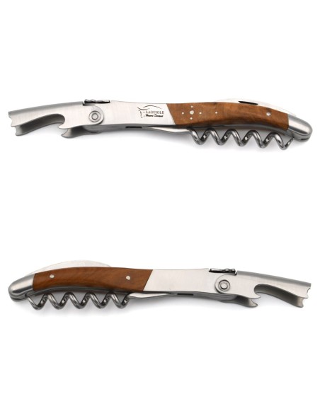 Laguiole sommelier / wine opener Honoré Durand | Wide thuya handle