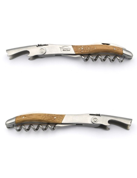 Laguiole sommelier/wine opener Honoré Durand | Barrel oak handle