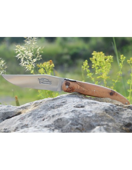 Laguiole-Jagdmesser, 13,5 cm,  Voller Griff aus Wacholderholz