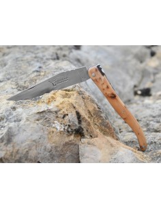 Laguiole pliant 12 cm, plein manche en bois de genévrier avec finition mat 2