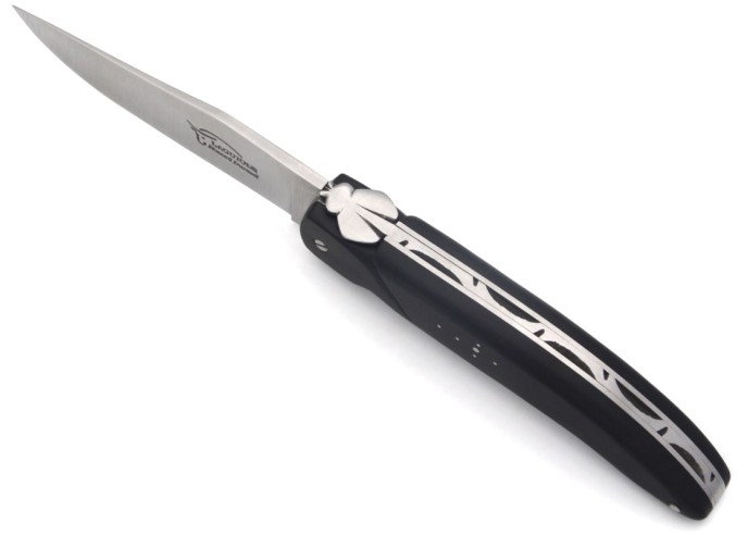 Laguiole hunting knife, 13.5 cm, ebony full handle