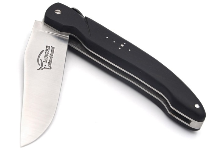 Laguiole-Jagdmesser, 13.5 cm, Voller Griff aus Ebenholz