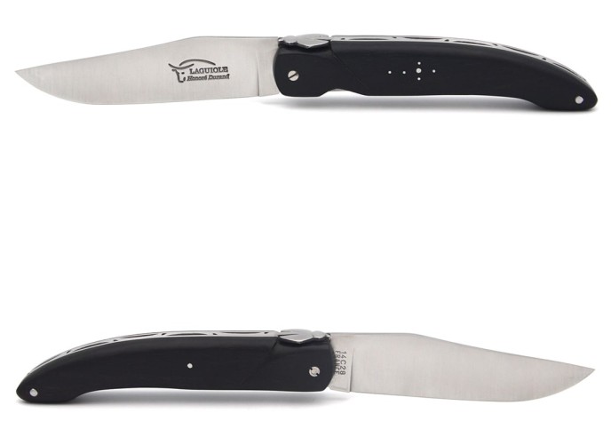Laguiole hunting knife, 13.5 cm, ebony full handle