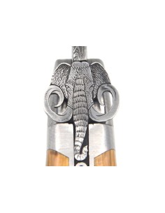 Laguiole pliant 12 cm, tête de mammouth, manche en défense de mammouth