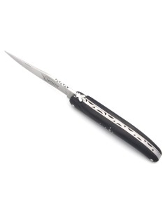 Laguiole Klappmesser, 11cm, Voller Griff aus Hornspitze , Mattem Oberfläche 2