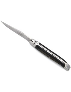 Laguiole pliant abeille forgée, 12 cm, manche en corne de buffle 2