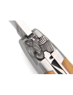 Laguiole 12cm, Waldschnepfe, Klinge und Korkenzieher, Olivenholz
